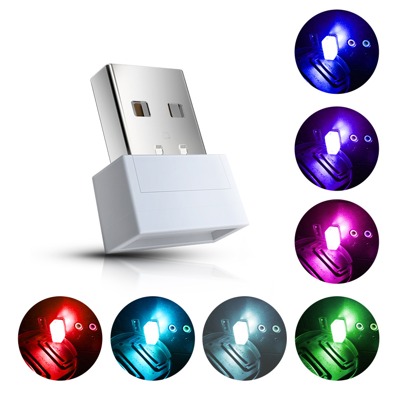 1pc Mini-USB-LED-Auto-Ambiente-Licht Dekorative Lampe