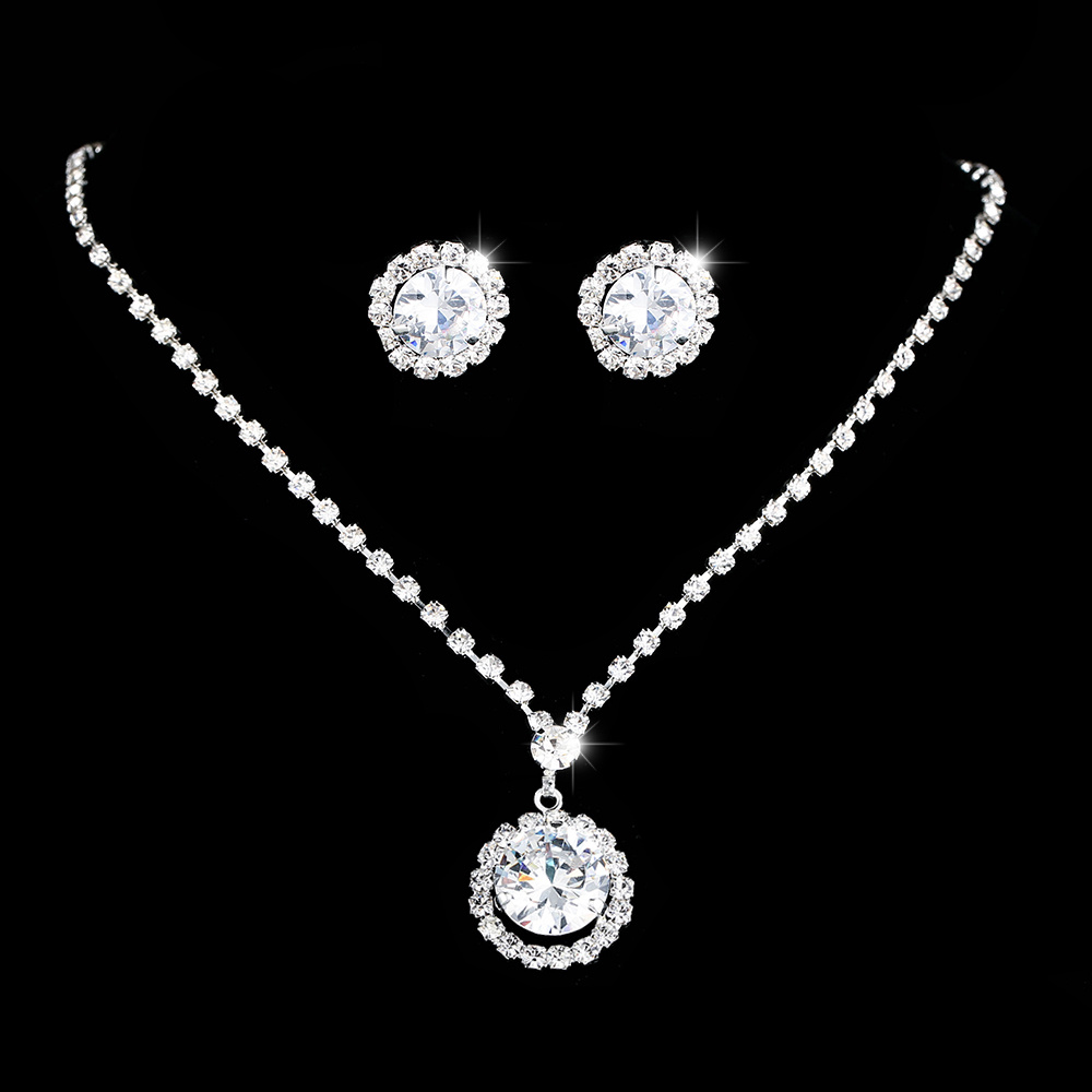 Vintage Jewelry, Jewels Set Oval Cut Zircon Charm Necklace & Hook Drop Earrings Adjustable Chain for Teen Girls Women Birthday Gift,Temu