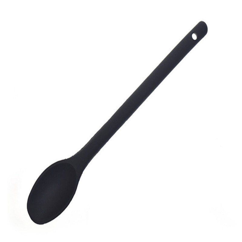 Heat Resistant Silicone Mixing Spoon With Long Handle - Non-stick Kitchen  Spoon For Easy Stirring And Cooking - Temu