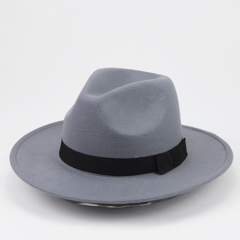 Wide Brim Fedora Hat Solid Color Women's Accessories Gift