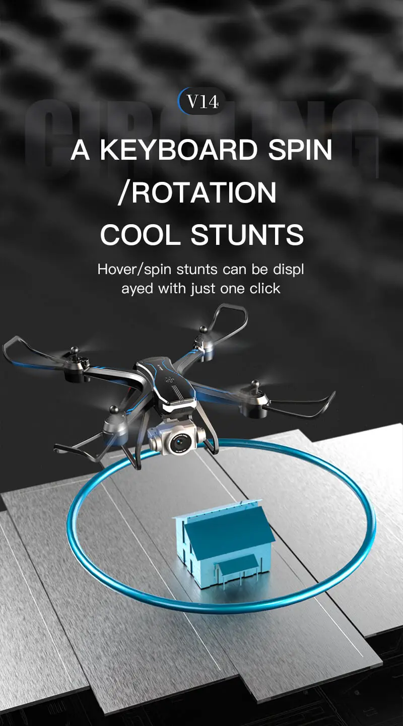 4drc v14 drone hd aerial photography wifi real time image transmission remote control quadcopter with rechargeable battery helicopter toys for beginners and adults details 7
