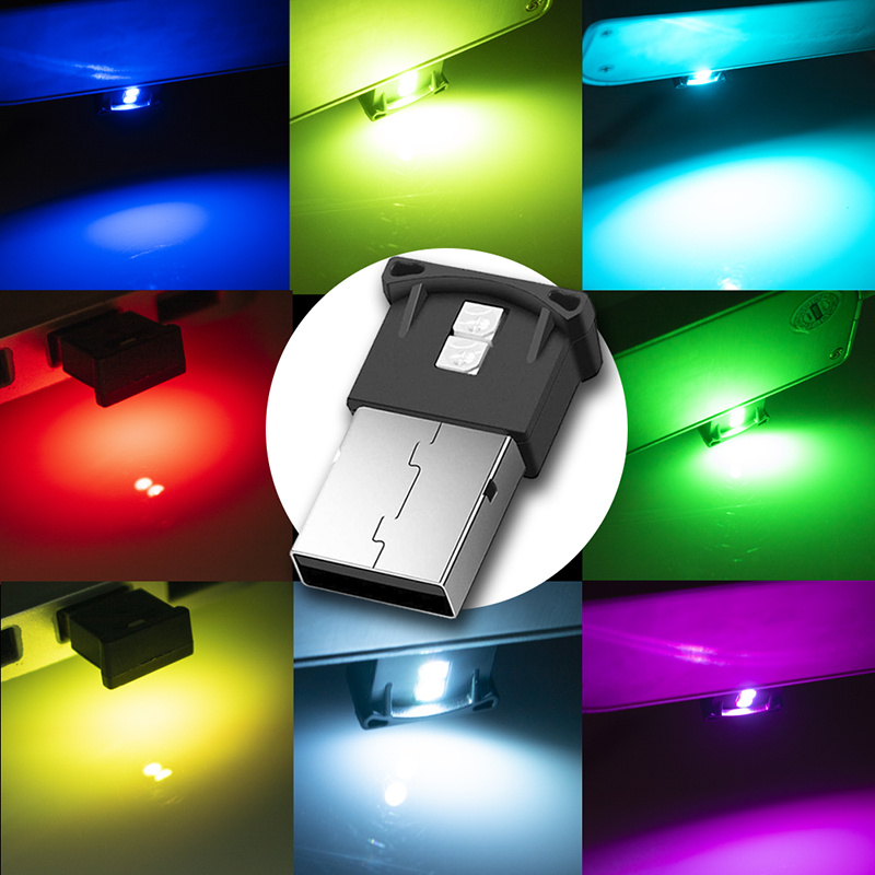 1x Mini USB RGB LED Car Interior Light Touch Key Neon Atmosphere Ambient  Lamps For All Devices With USB Ports For Cars Computers - AliExpress