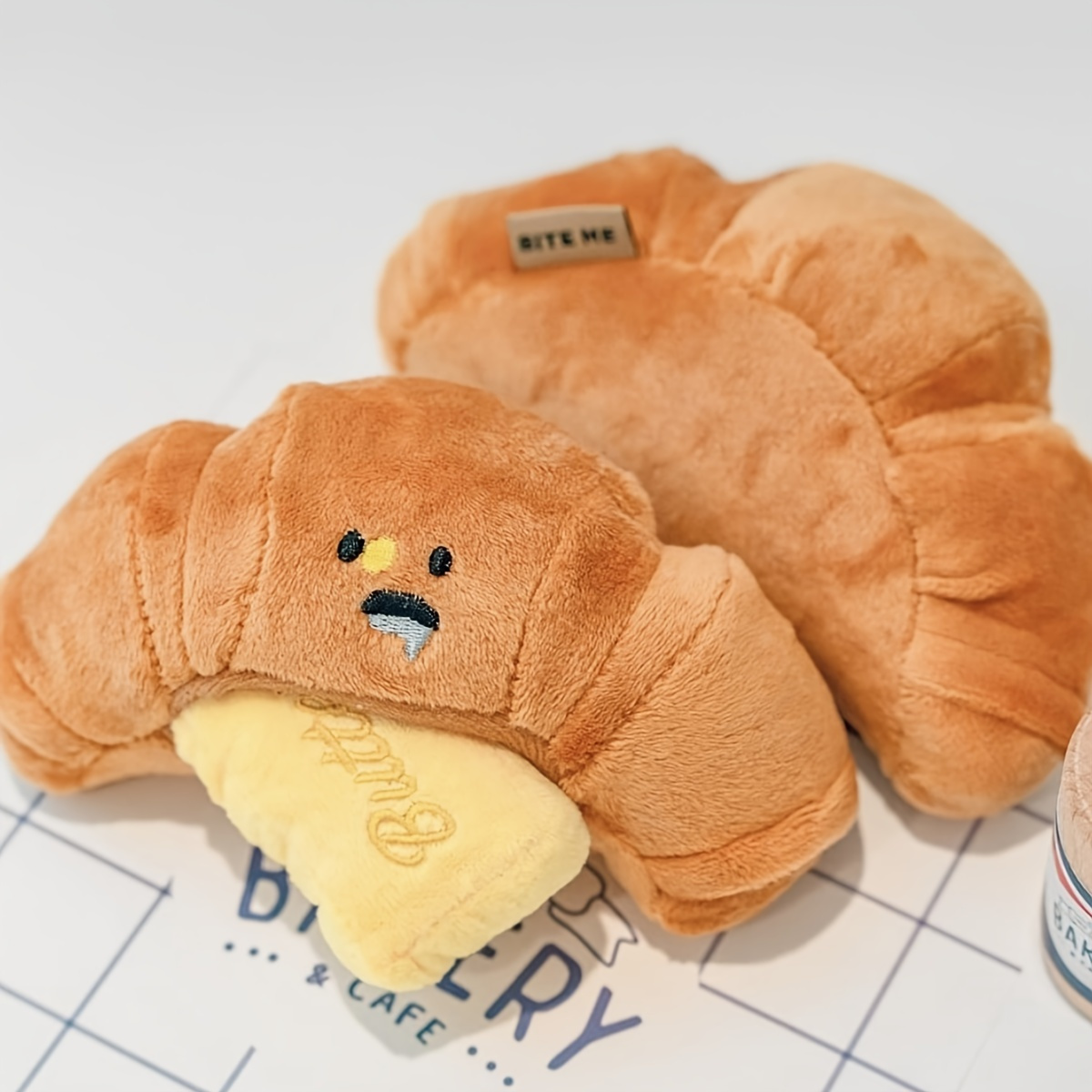 Cow s neck bread toy stuffed plush toys for puppy small medium dogs