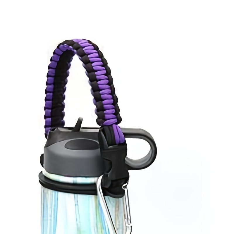 Wide Mouth Flip Straw Lid with Paracord Handle & Silicone Straw for Hydro Flask Mint