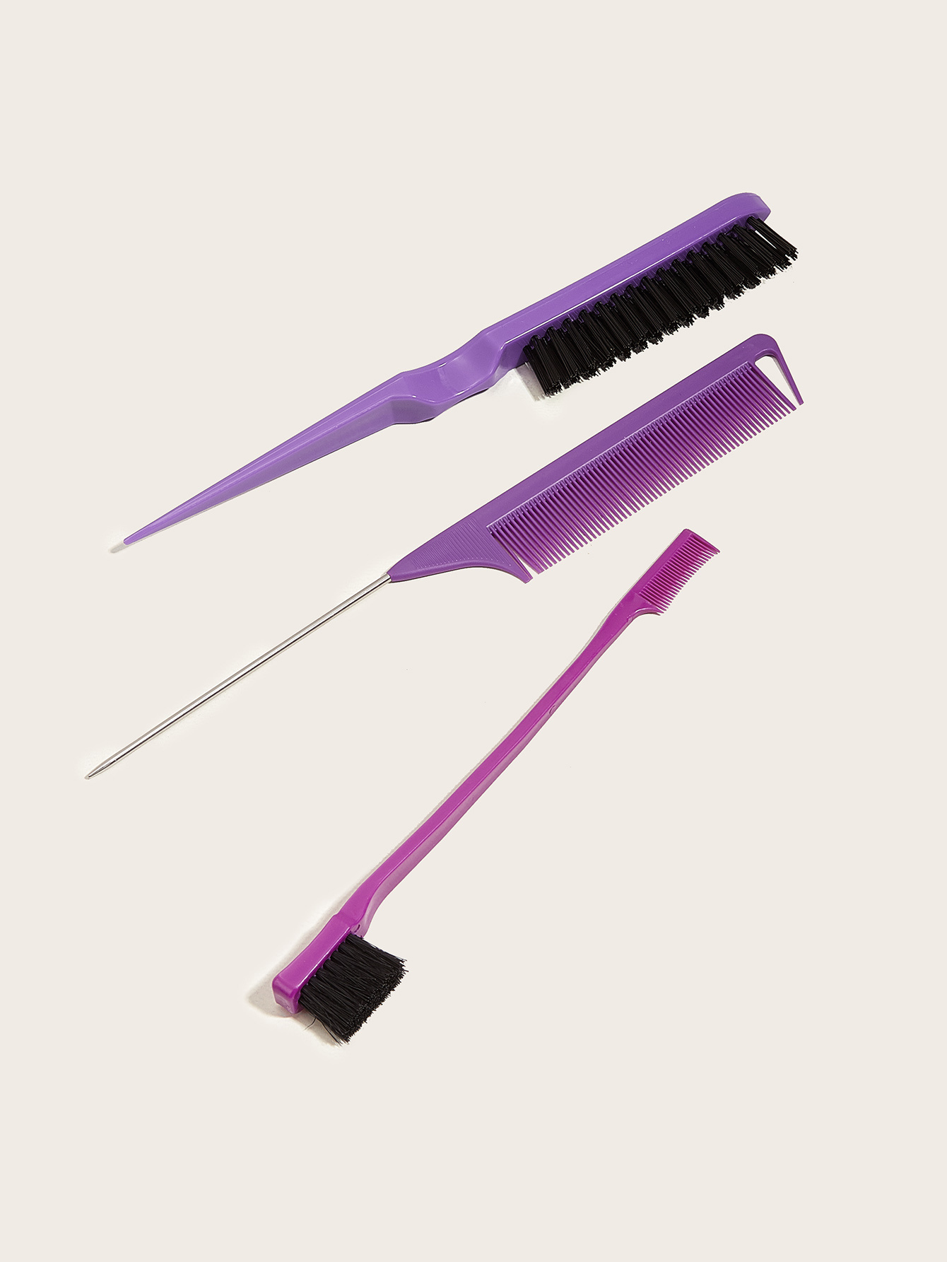 Professional Hair Styling Comb Set Smooth Shiny Hair Teasing - Temu