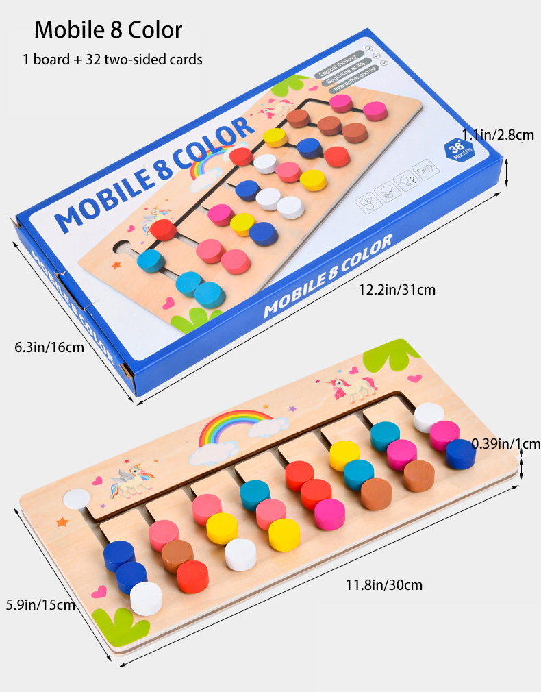 Montessori Learning Toys Slide Puzzle Color & Shape Matching Educational  Wooden Toys - China Color & Shape Matching Toys and Educational Toy price