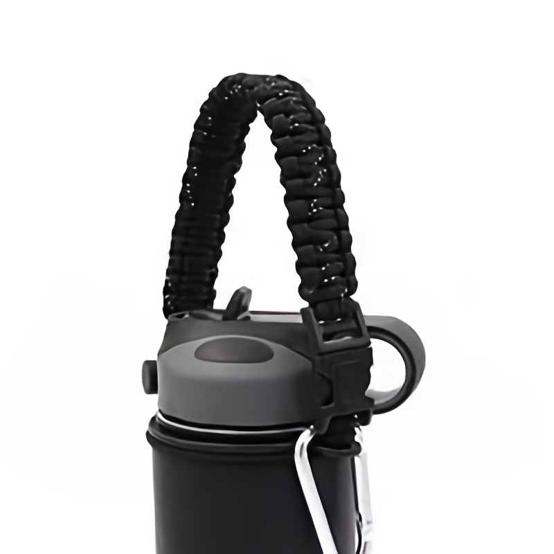 Wide Mouth Flip Straw Lid with Paracord Handle & Silicone Straw for Hydro Flask Mint