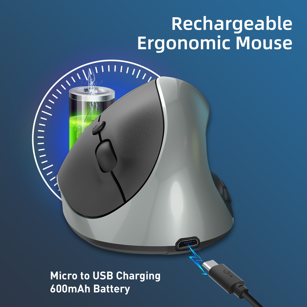 Ergonomic Mouse Wireless Rechargeable Vertical Mouse - Temu