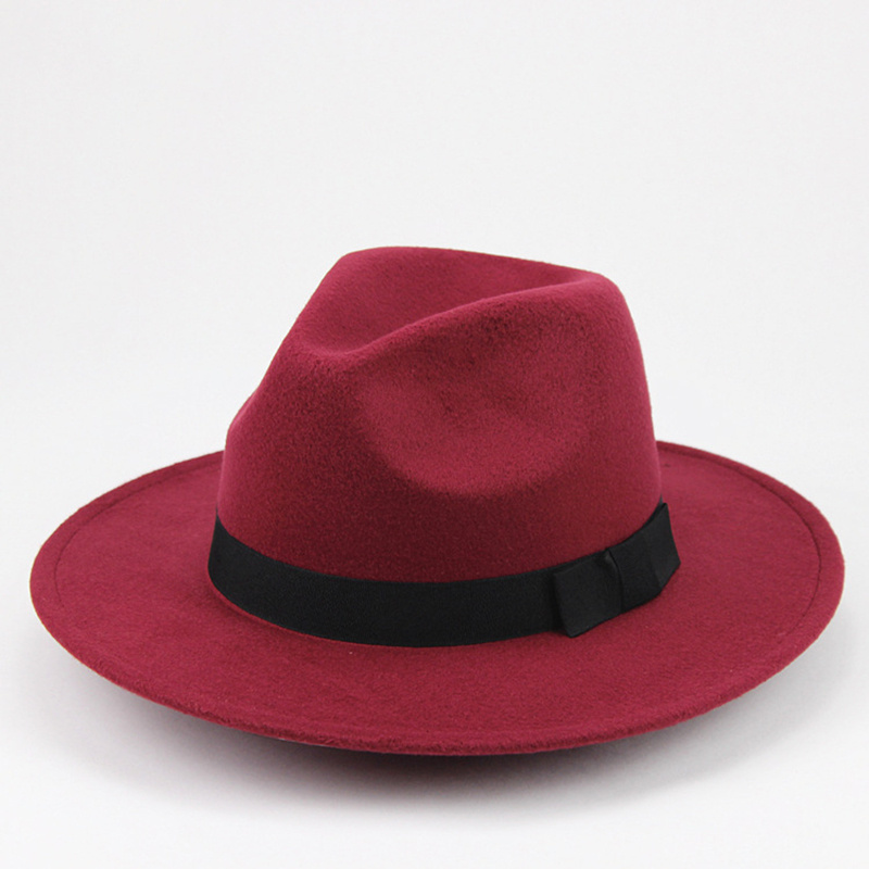Wide Brim Fedora Hat Solid Color Women's Accessories Gift