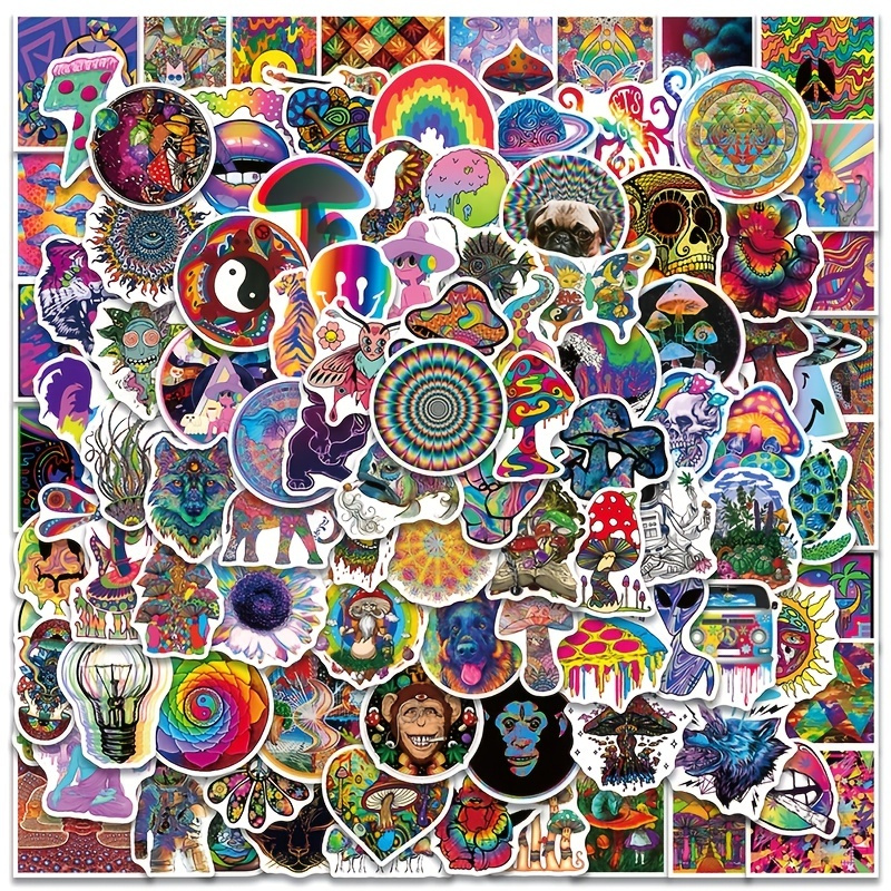 100 Pcs Trippy Stickers Psychedelic Stickers For Adults Trippy