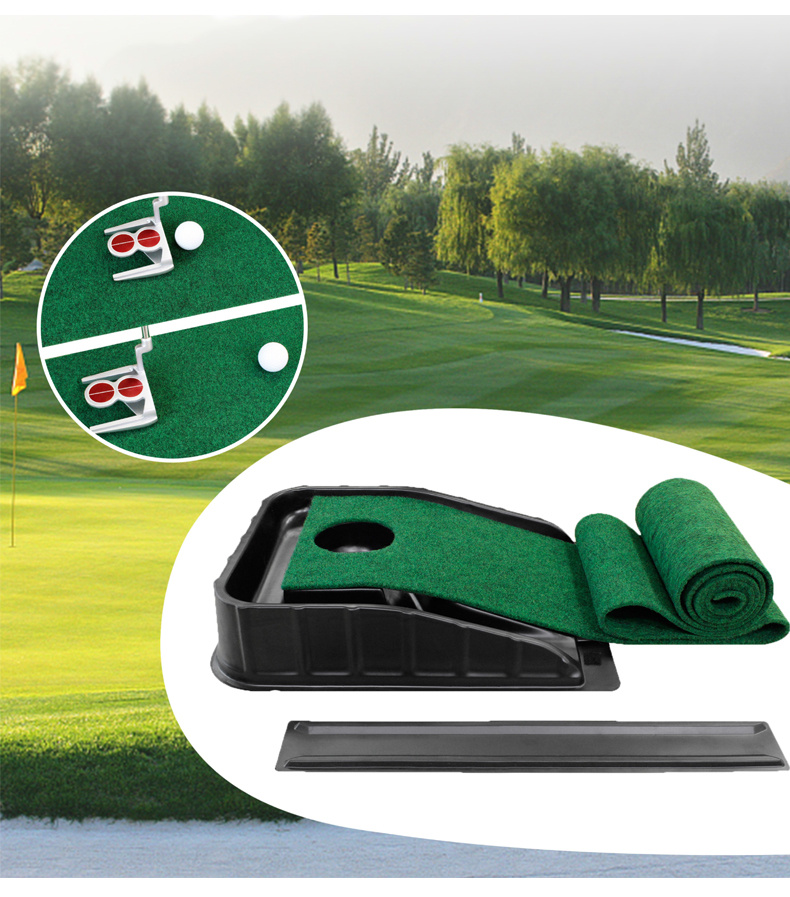 Portable Golf Putting Mat Ball Return Office Temu