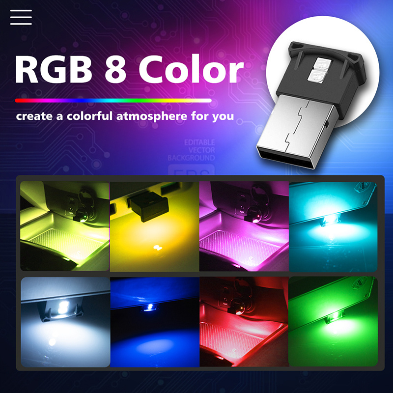 OMECO Eclairage Intérieur de Voiture LED USB 4M de LED RGB Éclairage  D'ambiance pour Voiture Lumière D'ambiance Auto USB 5V avec Application