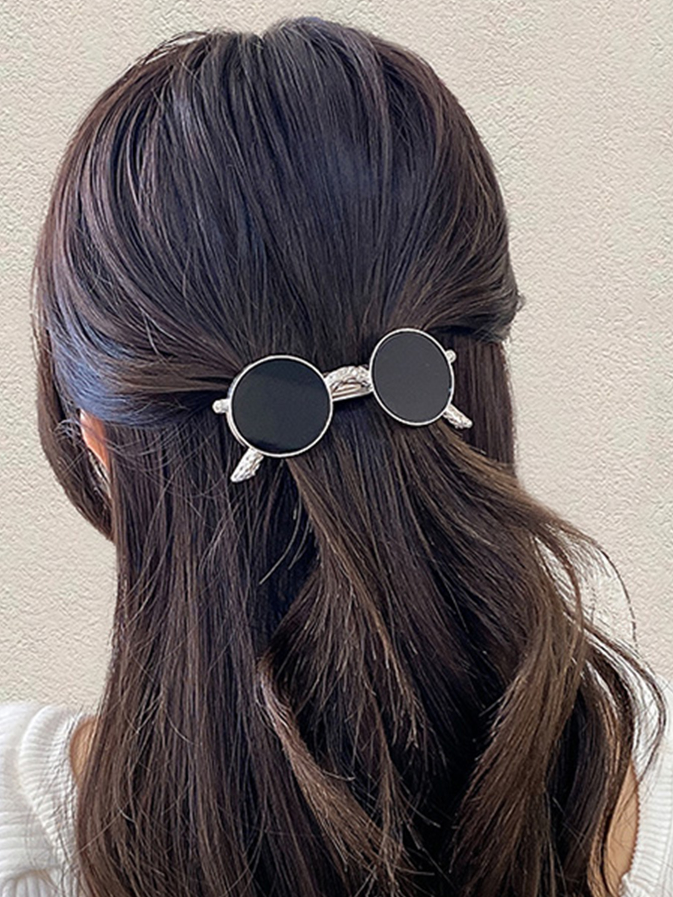 female horizontal clip tail clip   accessory hair clip hair stuck at the back of   creative glasses hair clips easy and exquisite hair additions hair additions high end   bangs edge clips headwear Product details 0