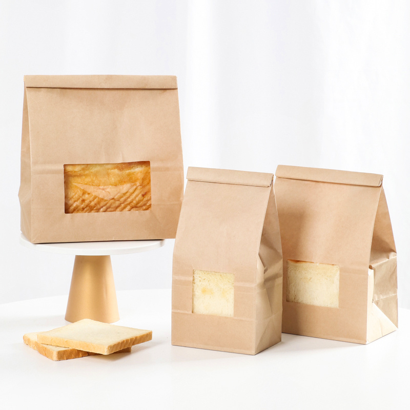 50pcs Kraft Paper Bags With Wire Seal, 70g Grease Proofing ...