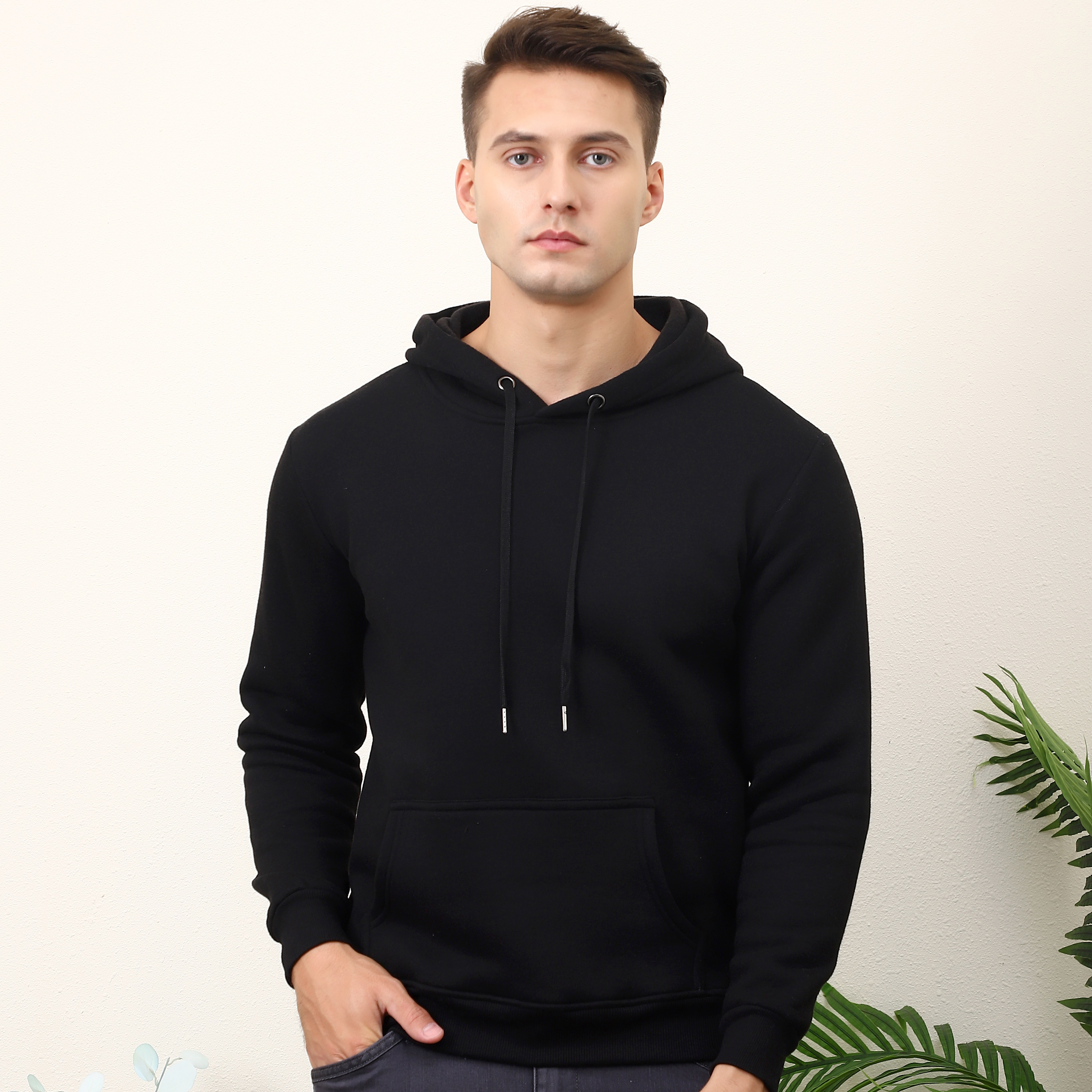 Men's Cartoon Black Cat Print Fleece Hoodie Casual - Temu South Africa