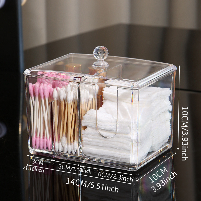 Cotton Swab Storage Box Cosmetic Box Qtip Container With Lid