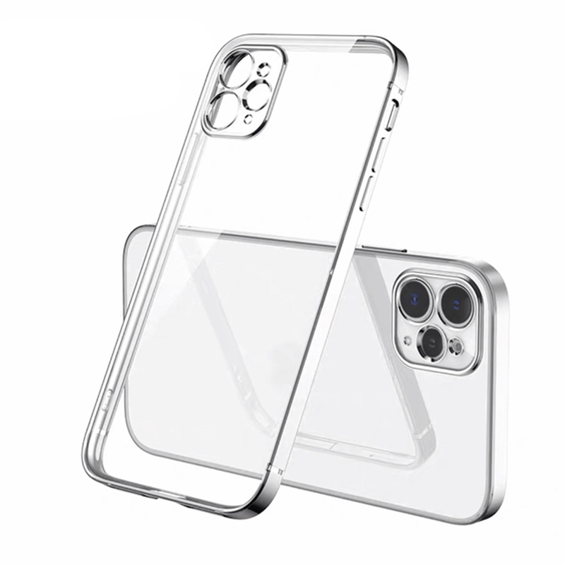 Transparent Simple Electroplating Straight Edge Phone Case For Iphone14 ...