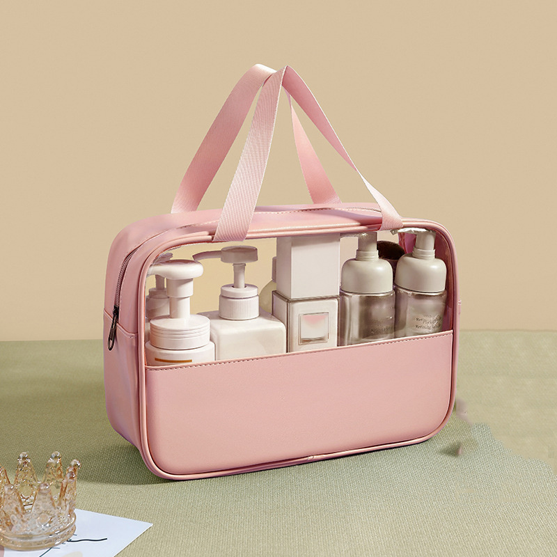 Travel Pink Makeup Bags Bulk Transparent Pvc Large Capacity Toiletry Pouch  Cosmetic Organizer Box Kit Women Cute Toothbrush Bag - AliExpress