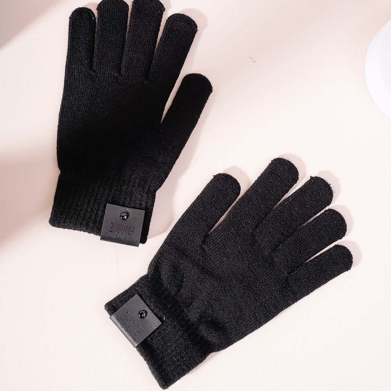 Men's Knitted Hat And Gloves Set