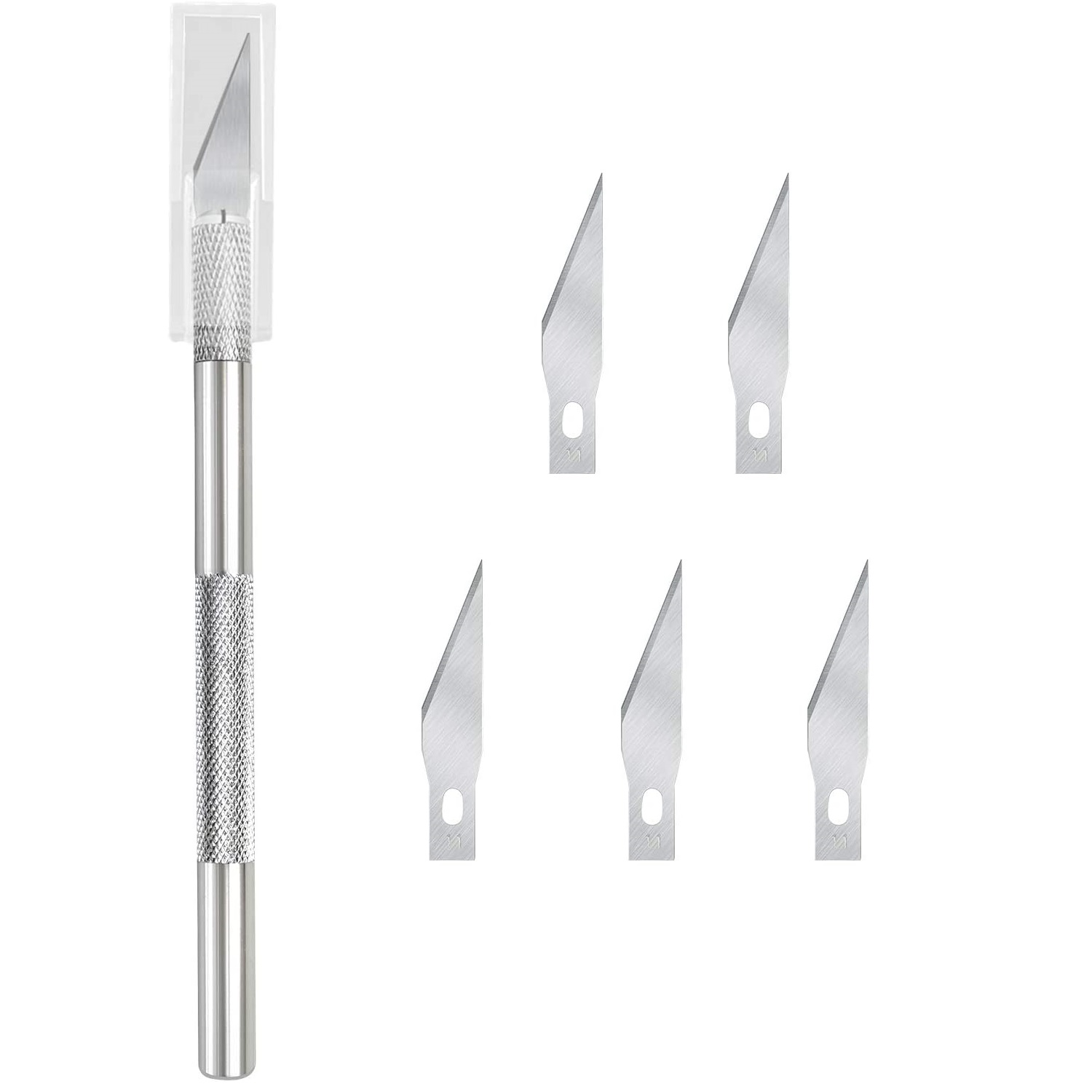 Hobby Knife Razor Sharp Cutter Arts Craft Cutting Tool Exacto + 6 Blades  Refill