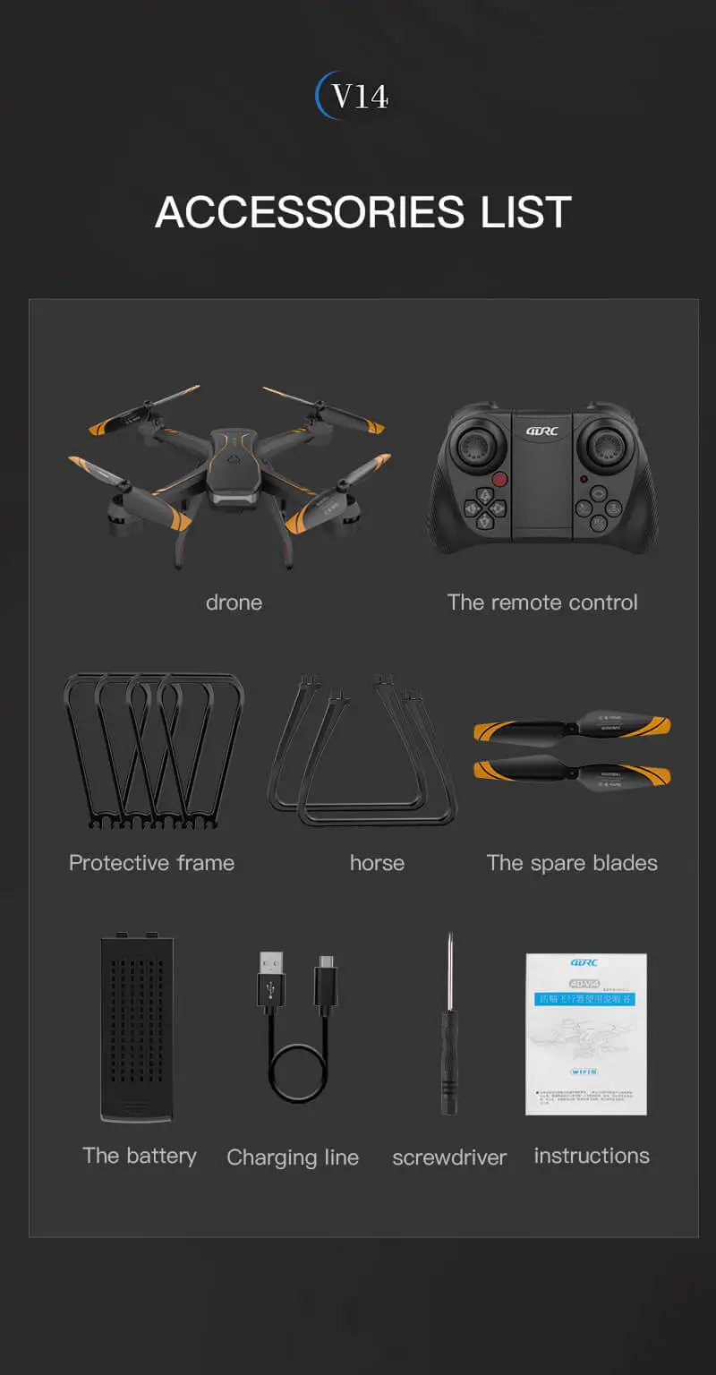 4drc v14 drone hd aerial photography wifi real time image transmission remote control quadcopter with rechargeable battery helicopter toys for beginners and adults details 15