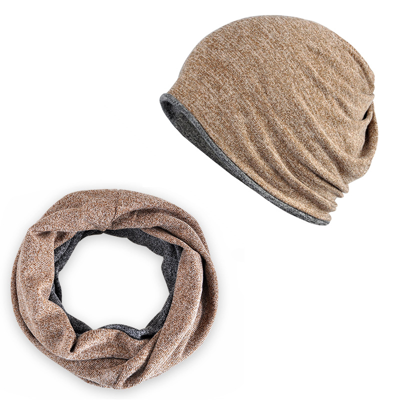 Slouch Sports Knitted Beanie Cap Headscarf 2 In 1 Winter Hat