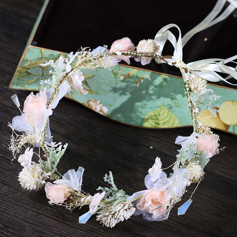 Flower Crown White Ivory Flower Headband Floral Crown Rustic Temu