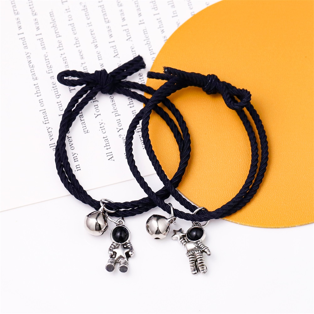 Astronauts Rainbow Pendant Hair Tie Couples Bracelet