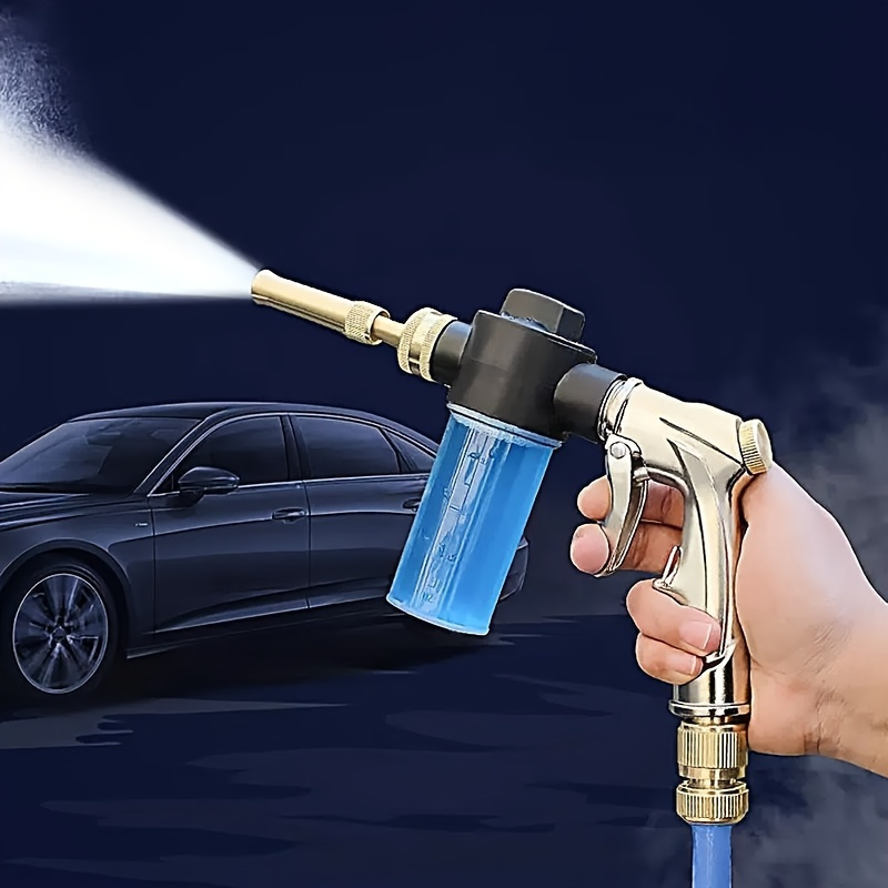 Pc Electroplating Water Gun With Foam Pot For Washing Car Household Car Wash Foam Gun Alloy