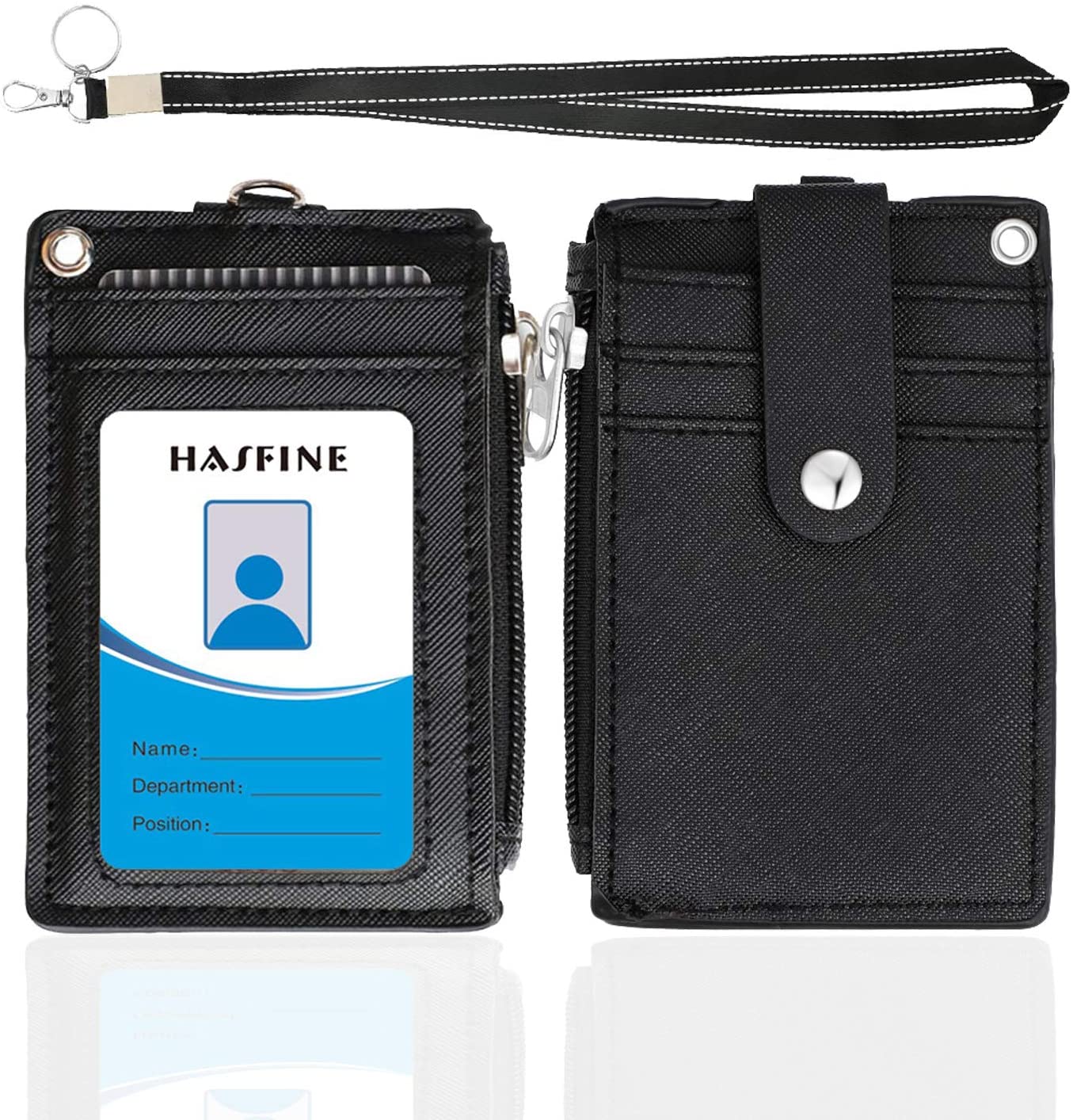 Neck Hanging Zipper Card Organizer Pu Leather Portable Temu Australia