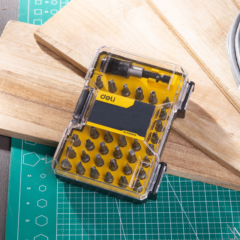 45 Piece Precision Screwdriver Bit Set 6 3mm Chrome Vanadium Steel