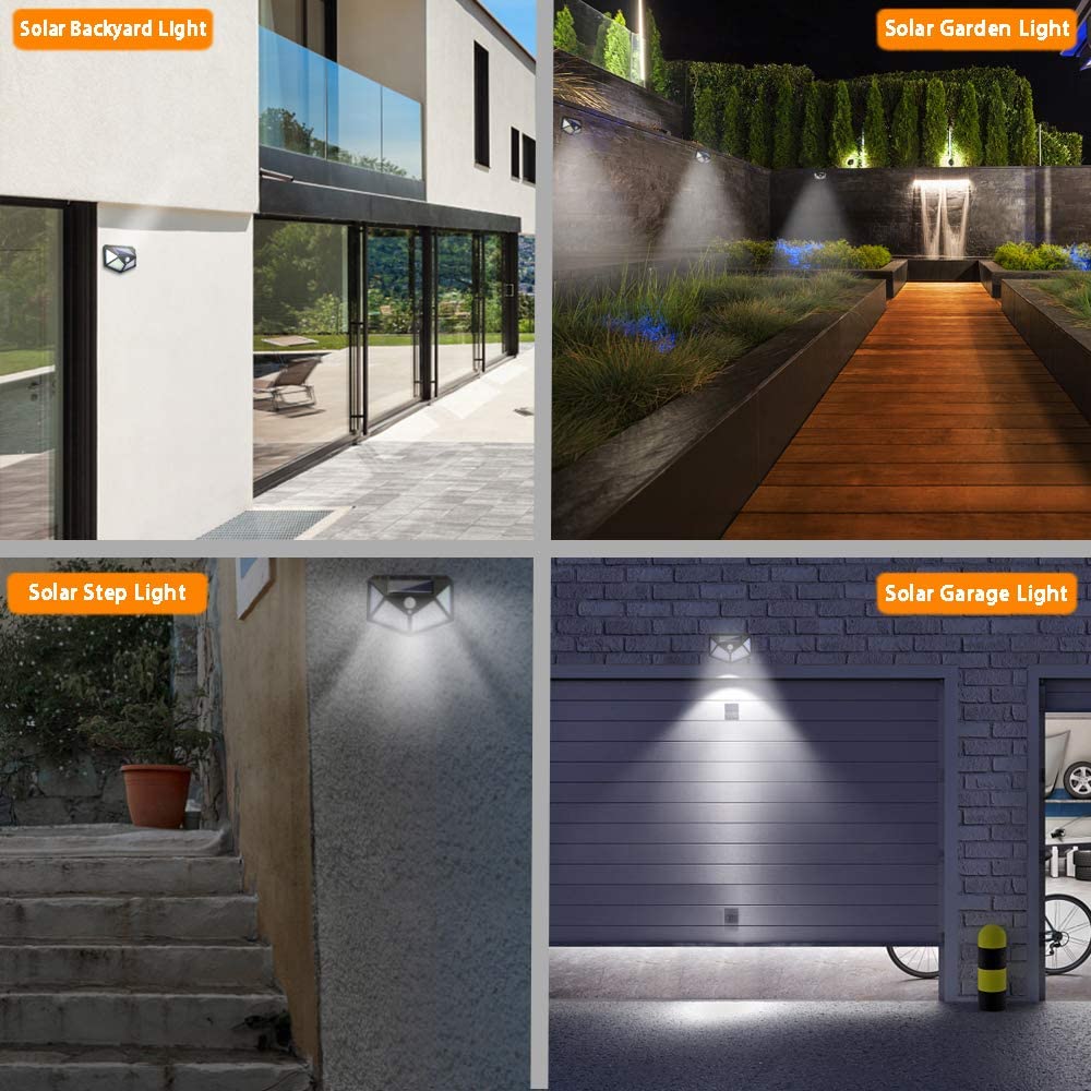 Solar Lights Outdoor Motion Sensor Led Solar Fence Lights - Temu