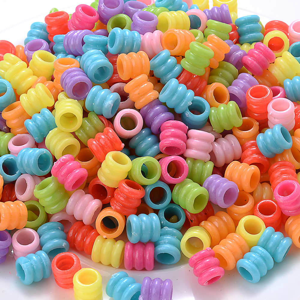 UNICRAFTALE About 20pcs 5 Colors 8mm Stopper Beads with Plastic
