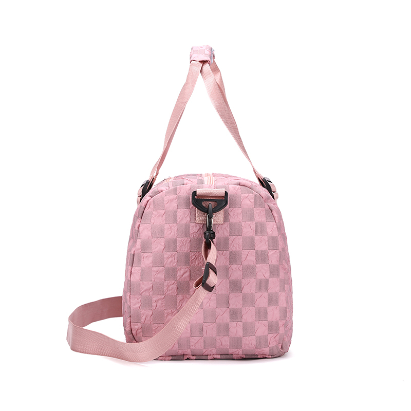 Large Capacity Gym Bag, Duffle Bag With Shoes Compartment & Dry Wet Pocket,  Checkered Pattern Travel Bag - Temu