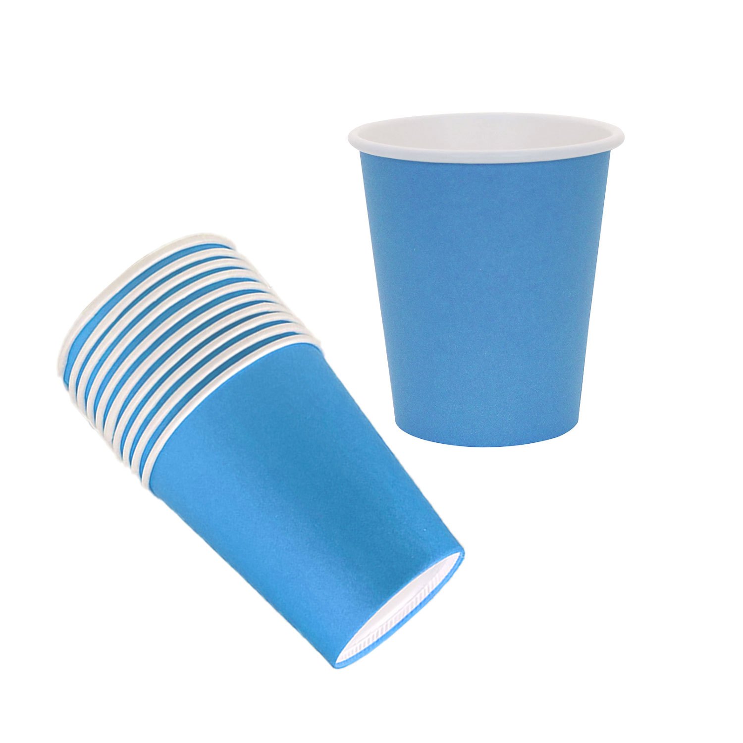 Vasos de papel de 6 oz para café y té - Tazas de papel de agua desechables  para oficina decoradas