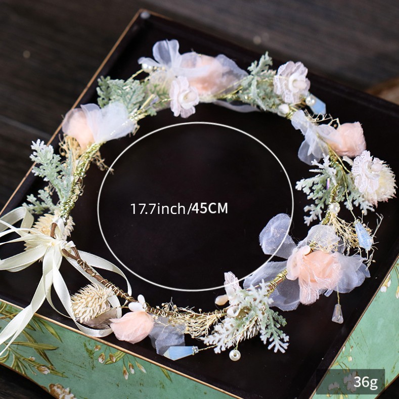 Flower Crown White Ivory Flower Headband Floral Crown Rustic Temu