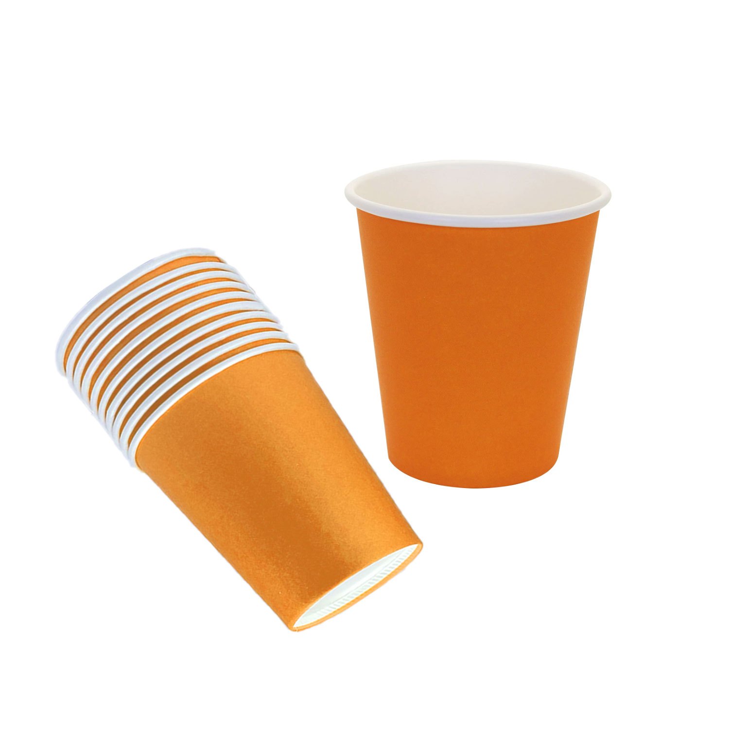 Vasos de papel de 6 oz para café y té - Tazas de papel de agua desechables  para oficina decoradas