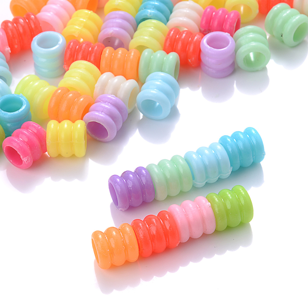 UNICRAFTALE About 20pcs 5 Colors 8mm Stopper Beads with Plastic