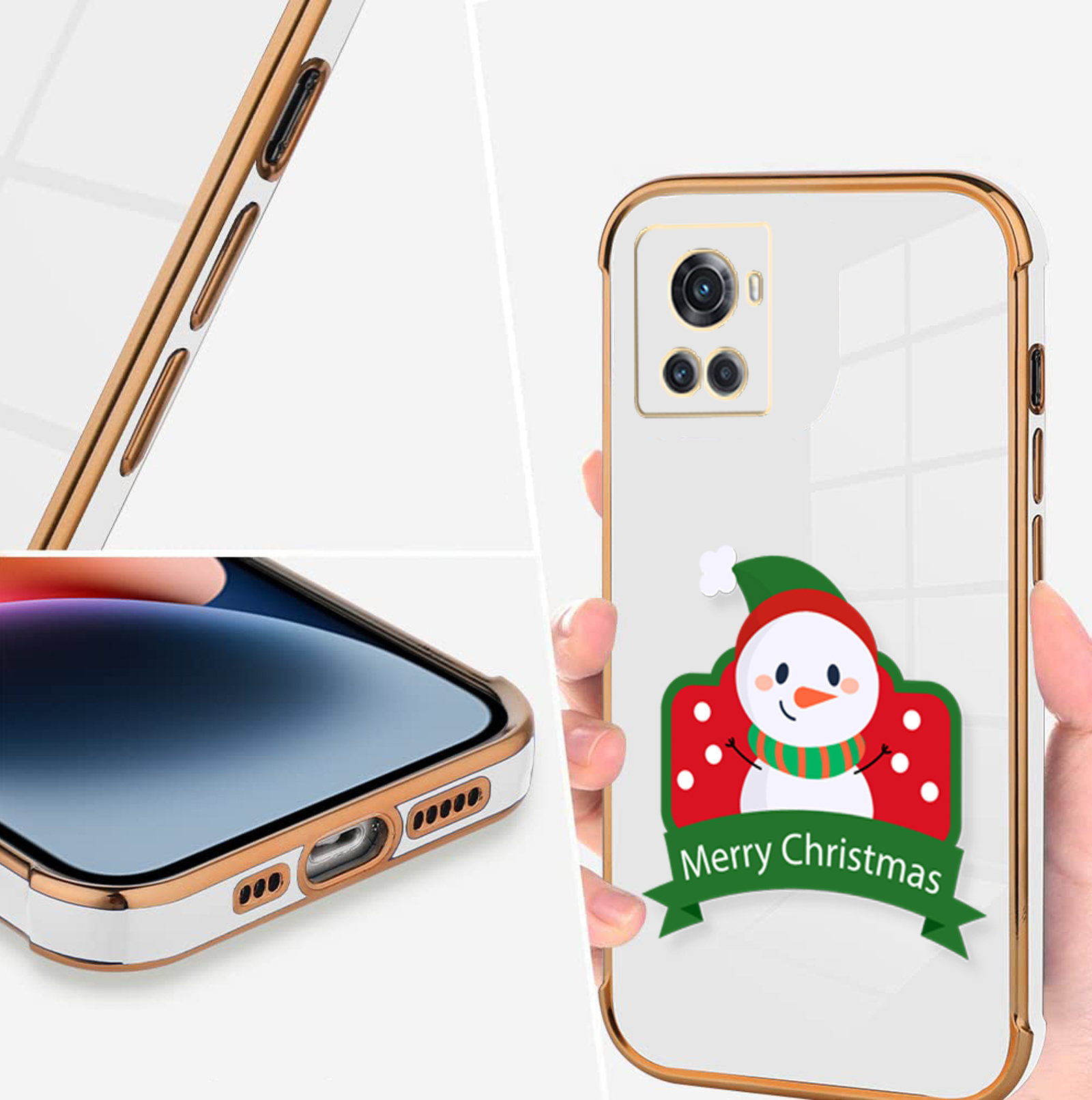 Christmas Phone Case, Galvanized Silicone Full Bag Fall Protection Case