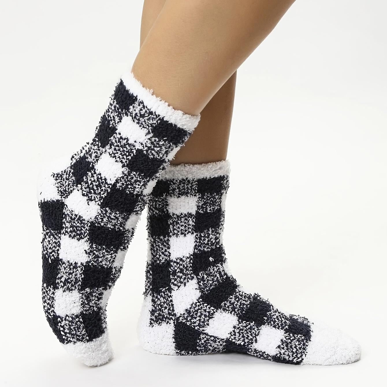 Slipper Socks Women Grippers Non Slip Sherpa Lined Slipper - Temu