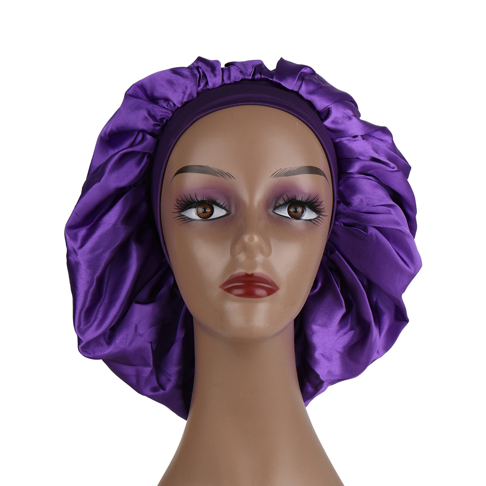 Silk Satin Bonnet Long Hair Sleeping Double Layer Adjustable - Temu