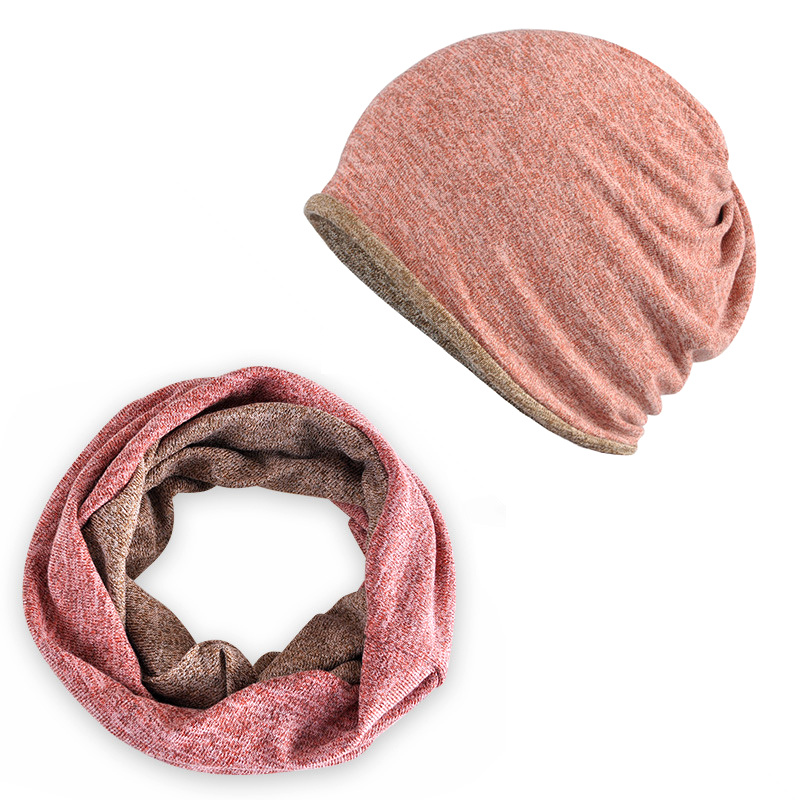 Slouch Sports Knitted Beanie Cap Headscarf 2 In 1 Winter Hat