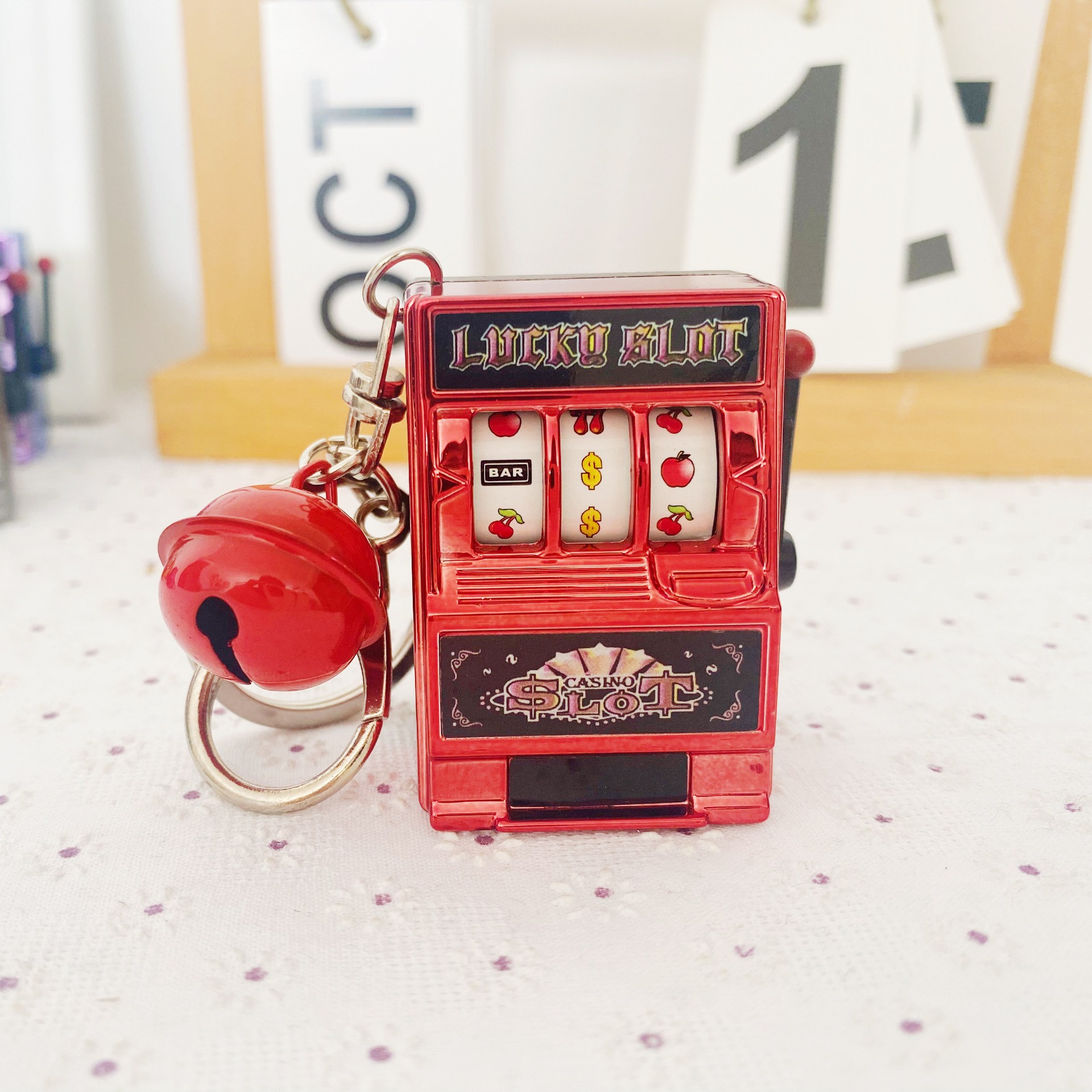 Keychain Toy Fruit Machine Slot Machine, Pendant Accessories