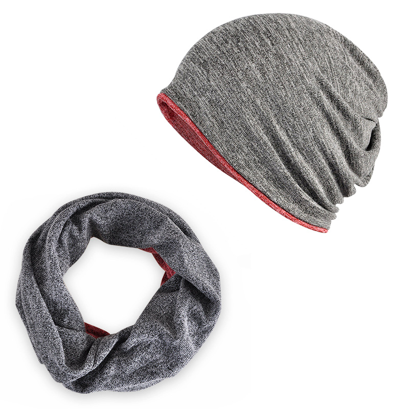 Slouch Sports Knitted Beanie Cap Headscarf 2 In 1 Winter Hat