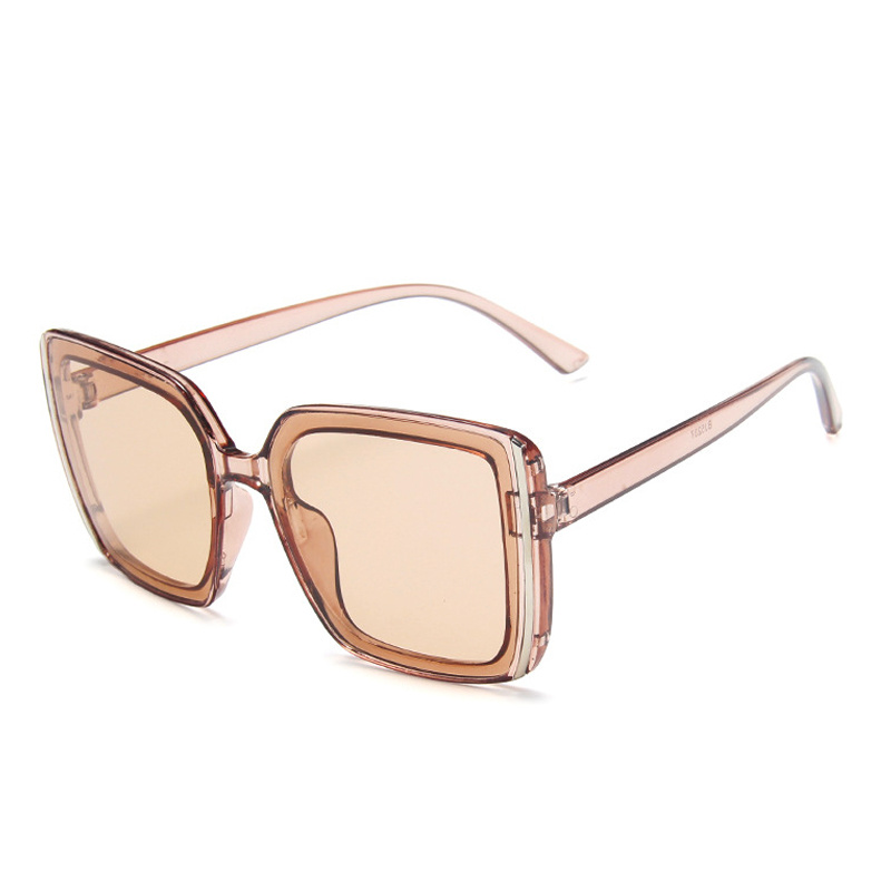 Women Oversize Square Sunglasses Gradient Plastic Female Sun Glasses
