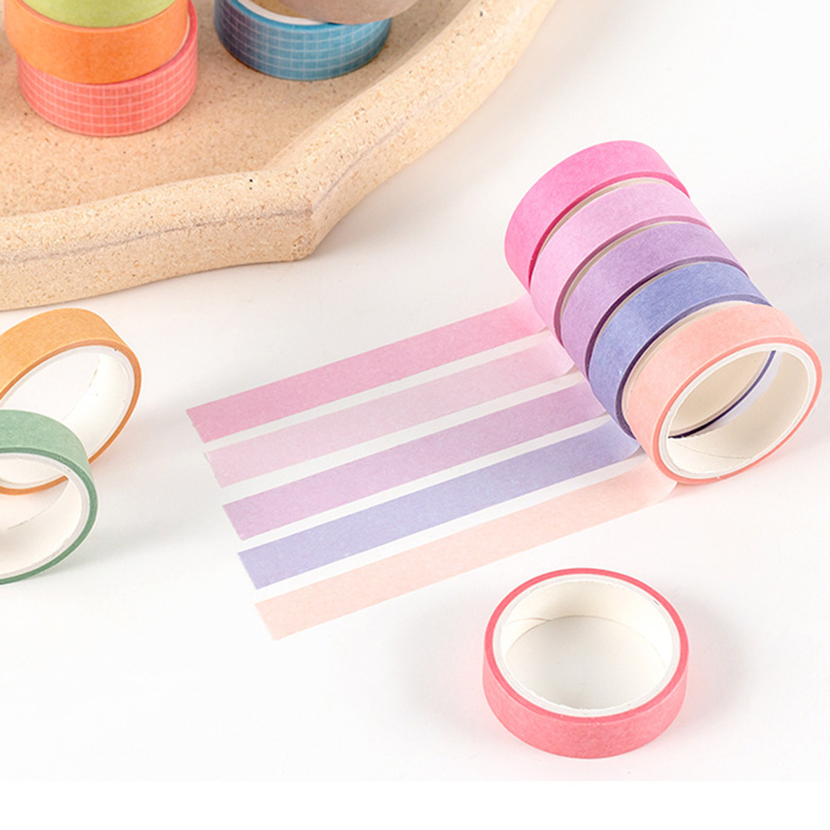 Vintage Rainbow Grid Tape Perfect Diy Hand Writing Paper Temu