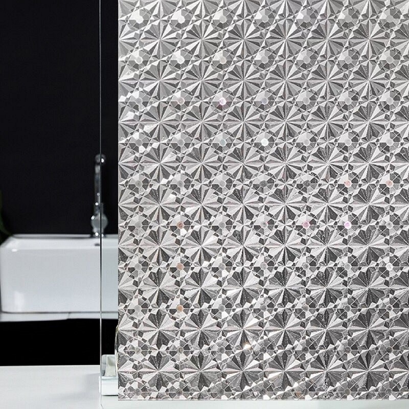 Modern Diamond Printed Window Privacy Film Decorative Static Temu