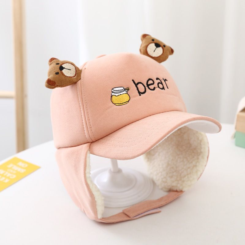 Baby Cartoon Bear Ear Protection Cap Plush Warm Baseball Cap Boy And Girl  Autumn And Winter - Clothing, Shoes & Jewelry - Temu