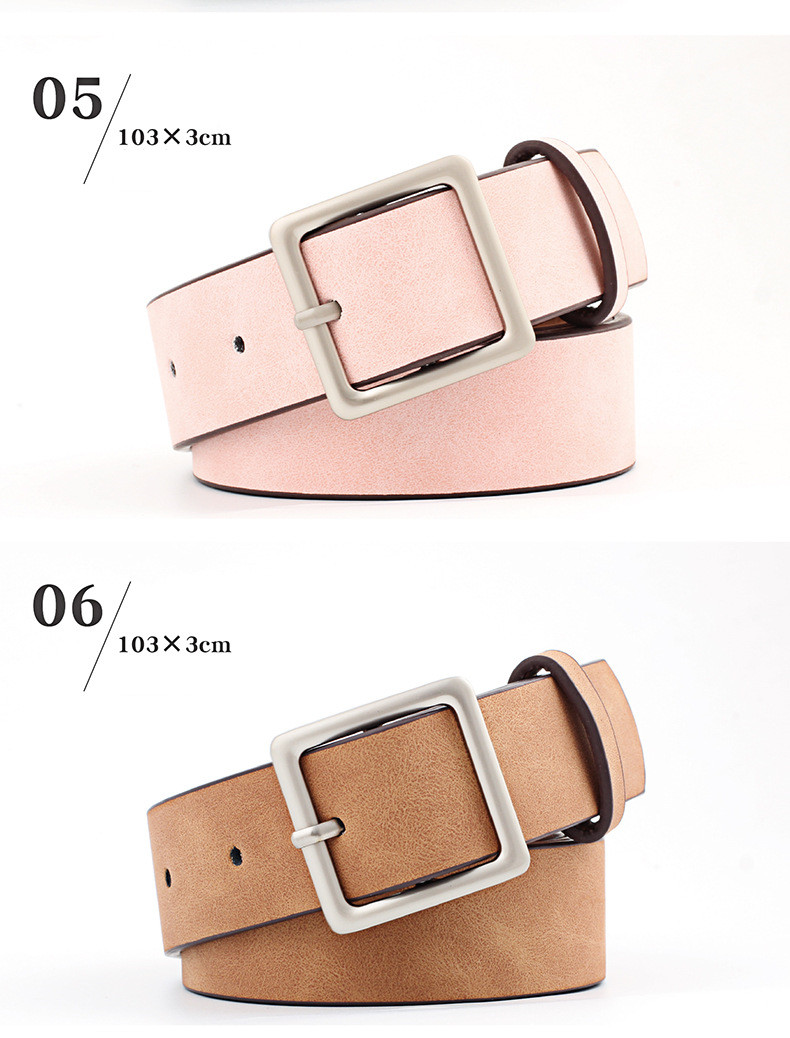 Women Leather Belts For Jeans Luxury Brand Designer Belts Female Square  Metal Pin Buckle Belt - Temu