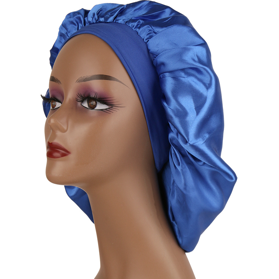 Bonnet de nuit Long en Satin pour femmes, Bonnet de nuit en soie